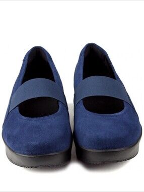 MBT Aleela blue Nubuck Suede Ballet Mary Jane Shoes size EU 36